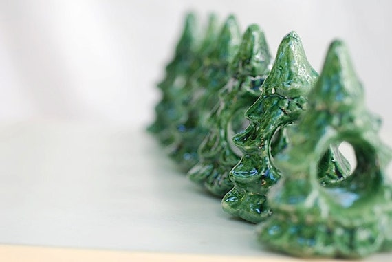 vintage christmas tree ceramic napkin rings by thenewtonlabel vintage christmas tree ceramic napkin rings by thenewtonlabel
