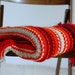 Vintage Throw Blanket. Red Cabin Blanket, Home Decor, Porch Blanket, Knitting, Vintage Crochet Blanket, Lake House Decor,
