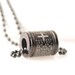 Mens Necklace, Black Stainless Steel Pendant ring spinner Necklace, Mens Jewelry, The Lords Prayer Charm, Black Stainless Steel Ball Chain,