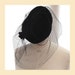 vintage 1970s black velvet pillbox hat with veil