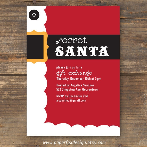 Secret Santa Invitation Wording 7