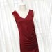 CHRISTMAS SALE - Cocktail Party chiffon ruffles petals shoulder pleated side design dress chic elegance red