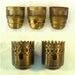5 Reticulated Brass Chandelier Candle Cups