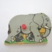 Vintage puzzle piece magnet, elephant magnet, animal magnet