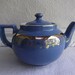 Vintage Hall's Boston Dresdin Blue Six Cup Tea Pot Circa 1944