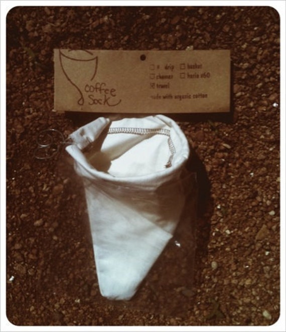 Reusable Travel Coffee Filter made with organic cotton