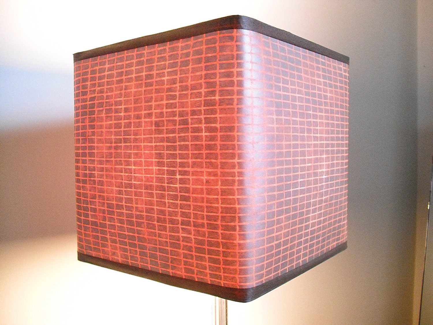 Items similar to Silvered Bullet Web Square Lamp Shade on Etsy