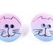Vintage Cat Earrings Kitsch Kawaii w Rhinestone Eyes 80s