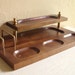 Men's Wooden Dresser Valet 2-Tier Jewelry Storage Tray