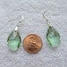 Beautiful Lightweight Light Green Acrylic Crystal Style Teardrop Dangle Earrings