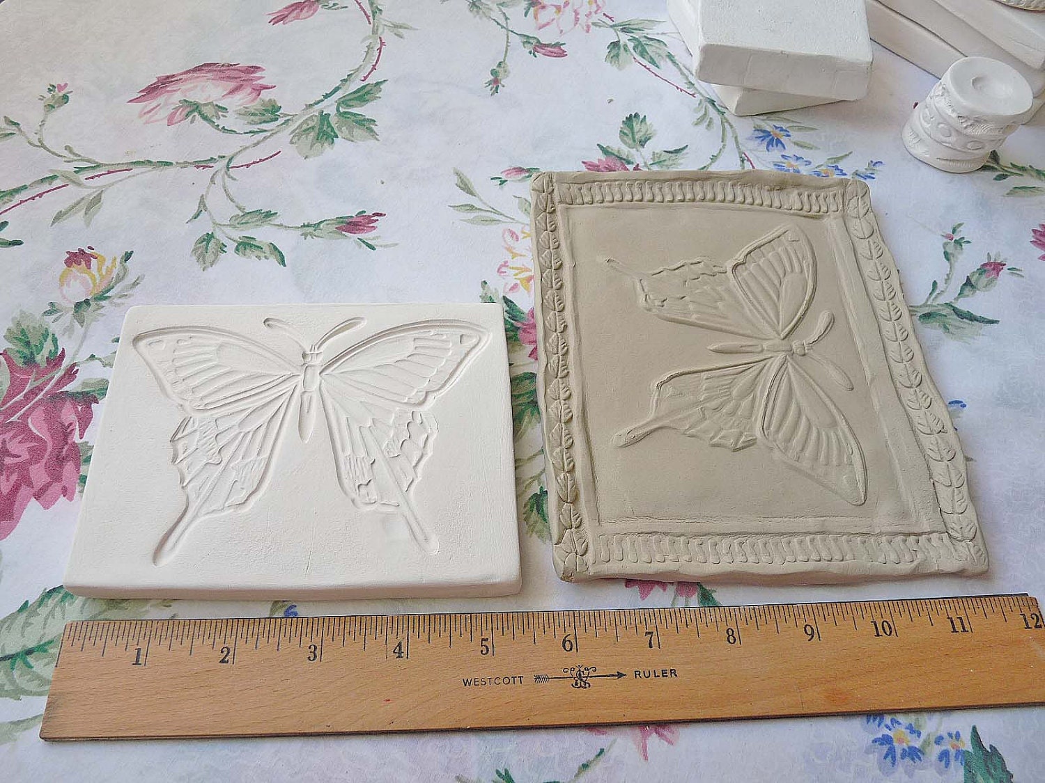 Clay Stamp Butterfly Pottery Press Mold Relief Mold or Sprig