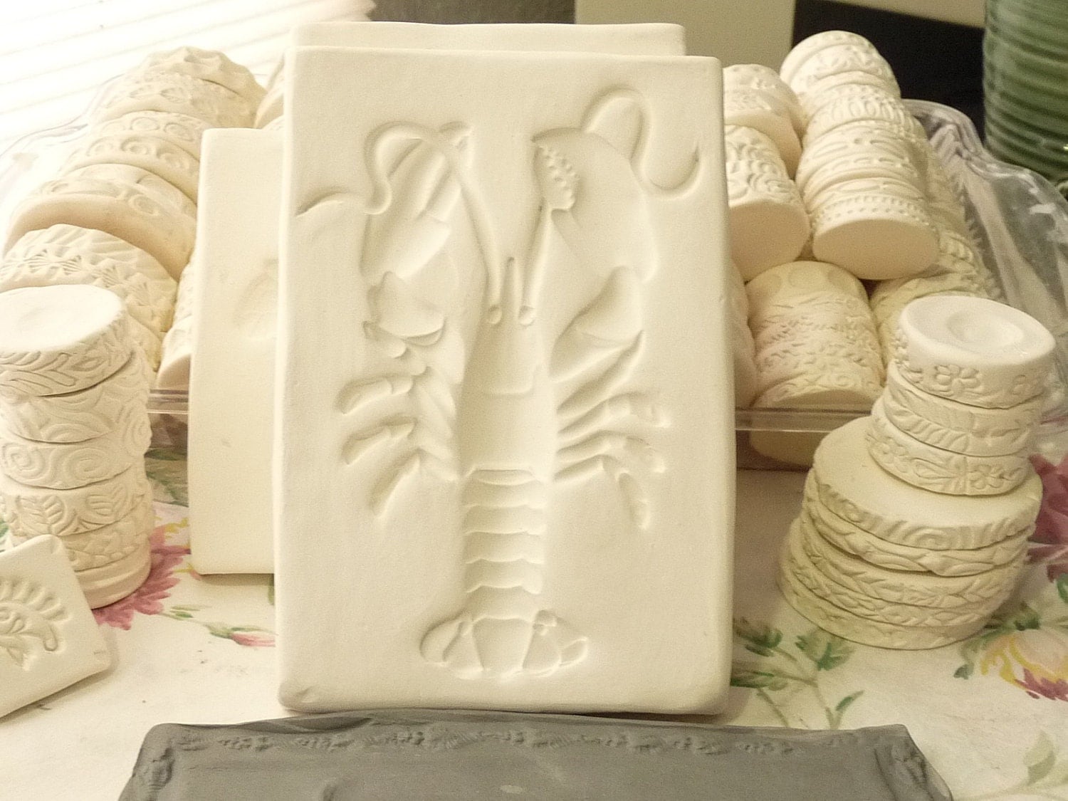 Clay Sprig Lobster Pottery Press Mold Relief Mold or Sprig