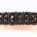 Beadwoven Black Bangle Bracelet