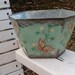 Metal Butterfly Planter, Light Green Tin Planter
