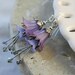 MORNING GLORY romantic lavender and periwinkle flower earrings with Swarovski accents, free gift boxing
