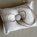 WHITE Burlap ring bearer pillow