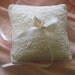 Alencon Lace Ring Bearer's Pillow Trimmed with Sequins and Pearls