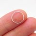 Nose Ring, Argentium Sterling Silver, Thin 24 Gauge, Small Hoop Earring, 10mm