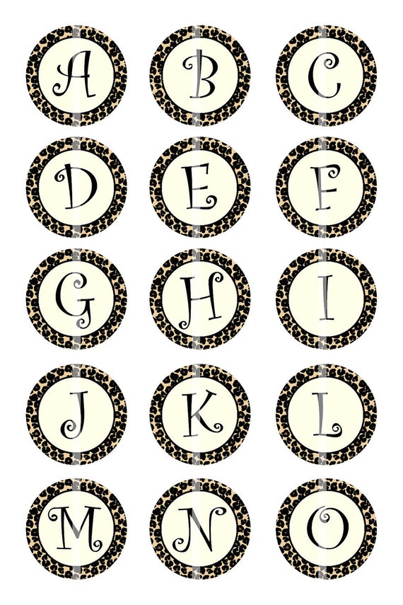 bottle cap image sheet instant download cheetah by pixelilicious