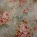 vintage floral wallpaper image,French shabby chic pink roses,large wooden tag/dresser/door hanger-salvaged wood