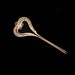 Antique Hair Comb / Hair Pin, Romantic, Elegant, Gold Tone Filigree Heart with Flower
