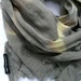 Hand dyed scarf, long cotton green and yellow hand dyed cotton scarf