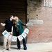 White Burlap Love banner with Glitter Hearts