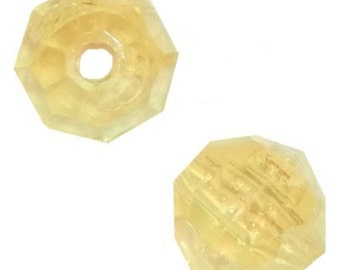 8mm Yellow Faceted Beads - 480 Beads