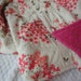 SAVED FOR EMMA Extra Large Blanket - Baby Girl - Vintage Fabric - 42" x 44" - 3 Layers