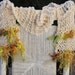 SALE Hand Knit Scarf, in Ivory with Shades of Yellow and Gold Long Curls of Handspun Hand Dyed Wool Yarn