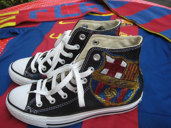 FC Barcelona Handpainted Converse Shoes