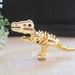 2pcs Gold plated dinosaur Charms 21mmx56mm