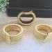 50pcs of retractable plated gold Ring Blanks 16mm