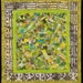 ADINKRA: Lime Green Quilt with Border Cloth from Ghana