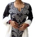 valentines day women Black cotton Kurti Sari Tunic Kaftan Kameez Top Embroidered Beautiful Artwork