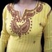 Yellow Kaftan Kurta Tunic Shirt Womens Kameez 44" Cotton Fashion Boho cute Top Paisley summer