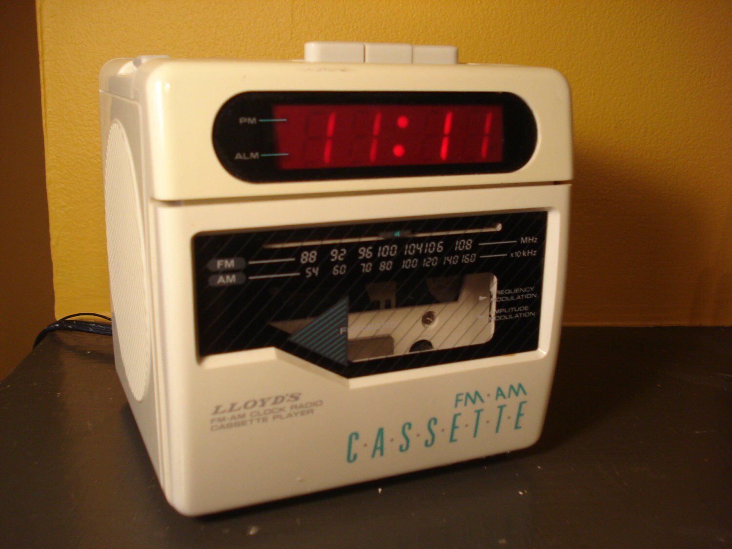 Vintage Clock Radio Cassette Player