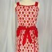 Retro Apron with Red Strawberries on a White Background - Timeless Treasure Hoodie's Collection Fabric