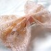 Champagne lace bow hair clip, wedding hair accessories, bridal hair clip, bridesmaid hair clip....