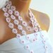 Summer Fashion lace necklace, infinity white,daisy necklace, guipure scarf, floral necklace, romantic, elegant, wedding necklace