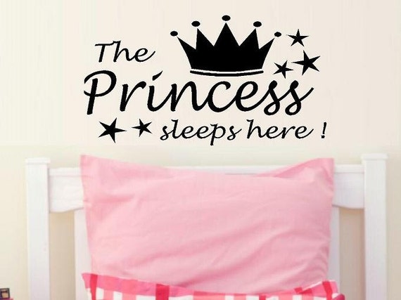 Vinyl Wall Decal Quote The Princess Sleeps By Walldecalsandquotes 