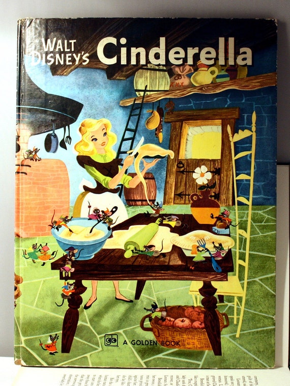Walt Disney Cinderella Storybook 1976 Illustrated Children