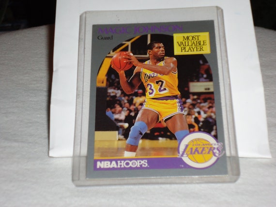 Magic Johnson MVP 1990 Hoops Basketball Card
