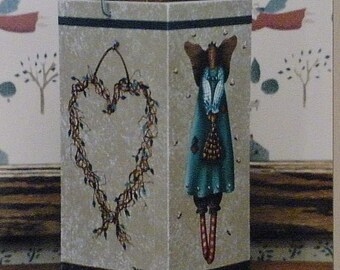 Chris Barrett Painting Pattern Tall Berry Box Tole Packet Prim Angels Garden Vine Doll Garden