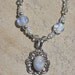 Moonstone Necklace with Silver and Glass Pearls