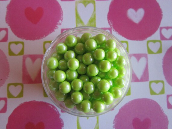 2oz Lime Green Candy Bead Sugar Pearl Cake Cupcake Decorations Il_570xn