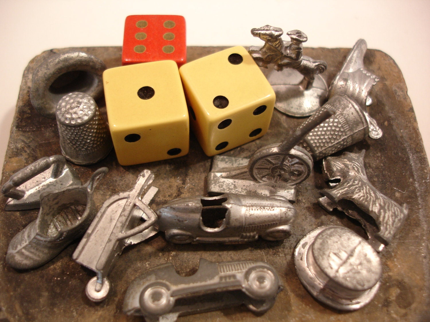 antique monopoly game pieces