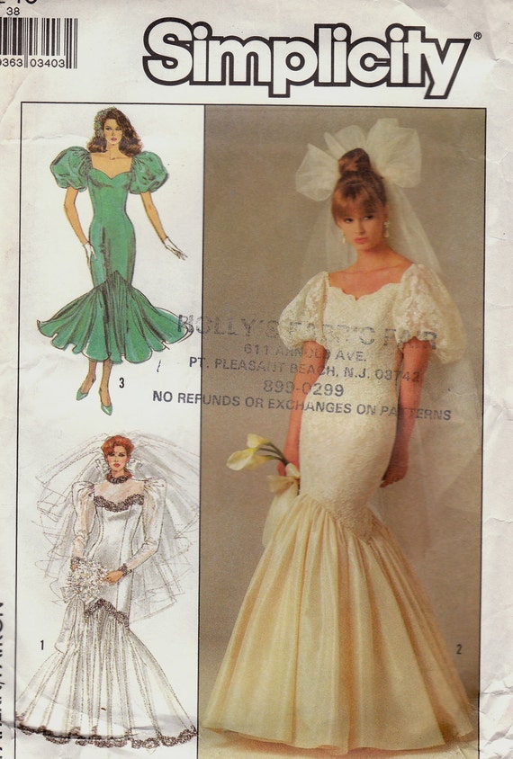 mermaid wedding gown pattern