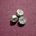 3 Sparkly Vintage Metal Buttons