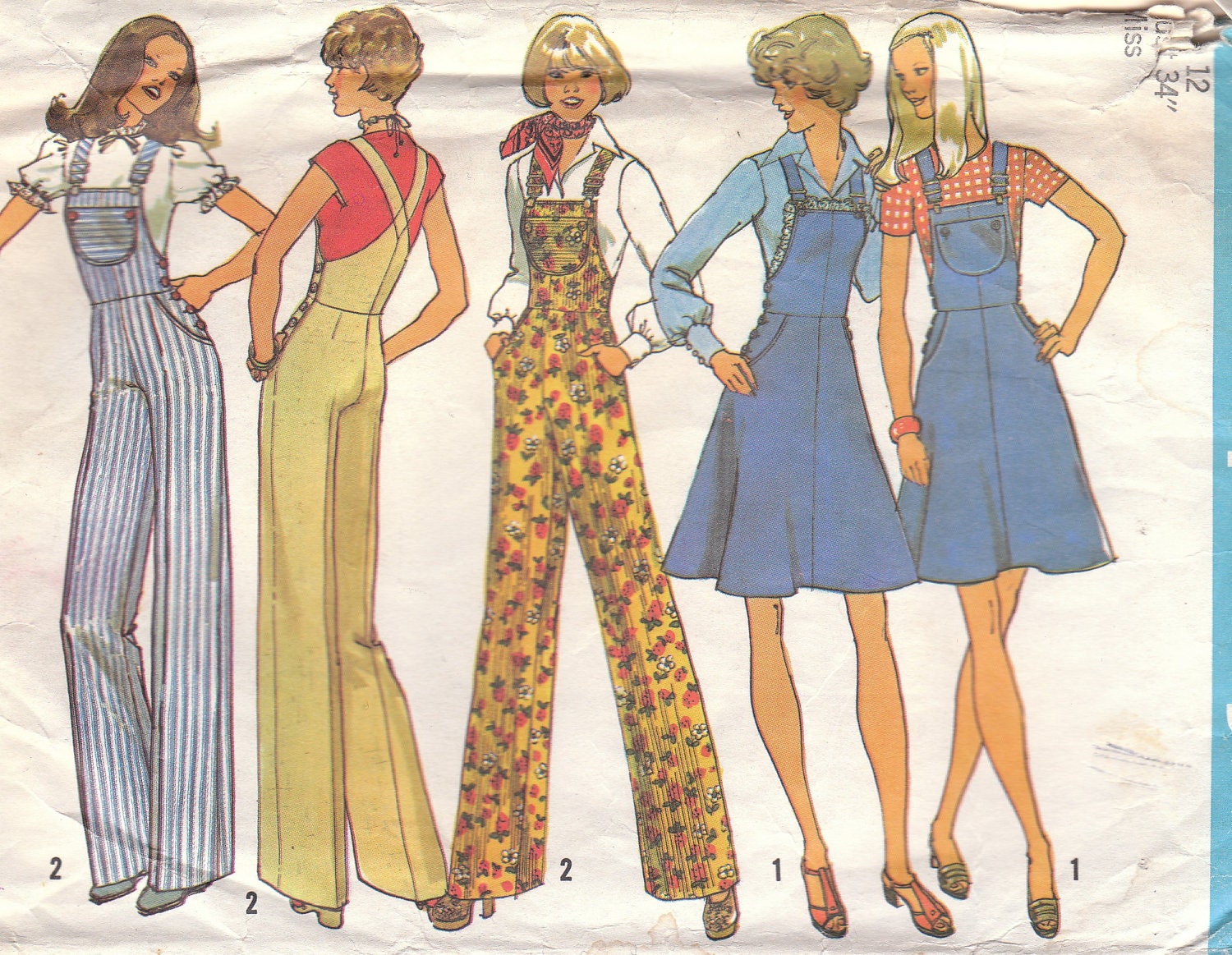 Vintage Overall Pattern | vintage overalls jumper pattern simplicity by Vintage Overall Pattern | vintage overalls jumper pattern simplicity by
